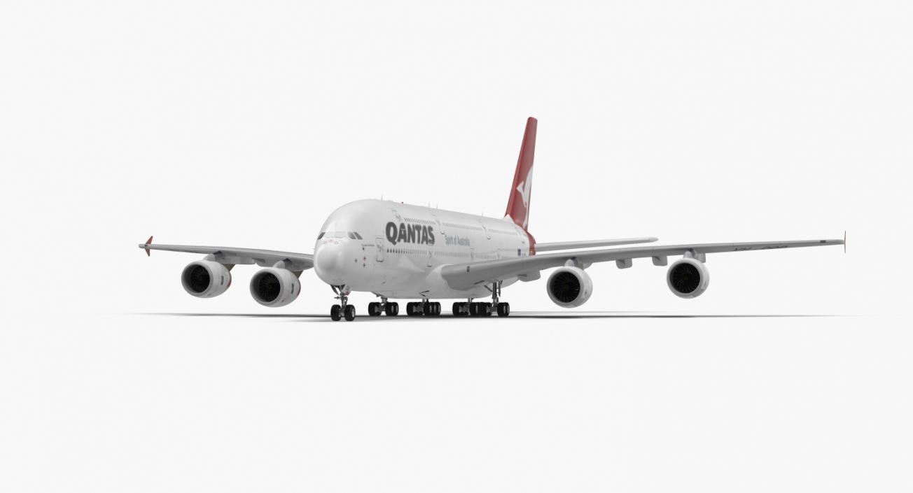 3D Airbus A380-1000 Qantas model